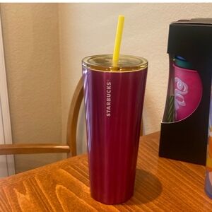 Starbucks Red and Yellow Coffee Tumbler Kitchen Essential
